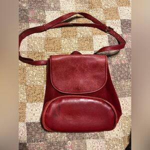 Coach Red Leather sued Women's backpack